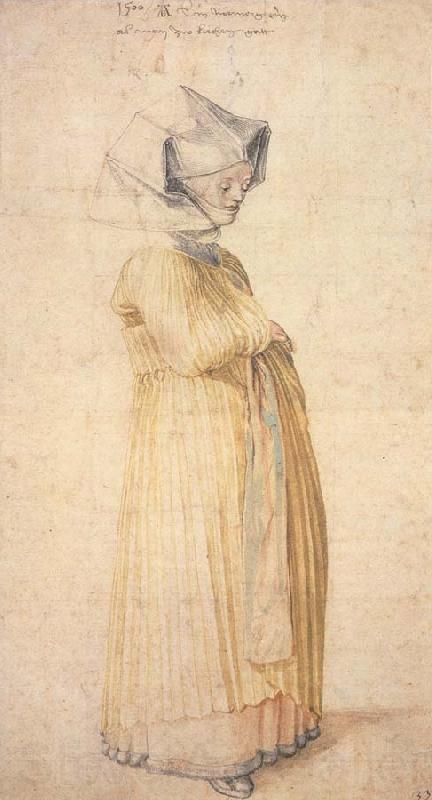 Albrecht Durer A Nuremberg lady Dressed to go to Church